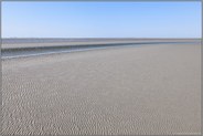 Rippelwatt... Cuxhaven *Nordsee* im Wattenmeer vor Neuwerk, intaktes Sandwatt mit deutlich sichtbaren Strömungsrillen